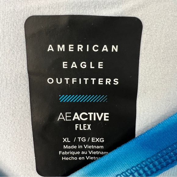 AE ACTIVE FLEX Blue and White Tie-Dye Men's Shirt Size XL - Picture 3 of 4